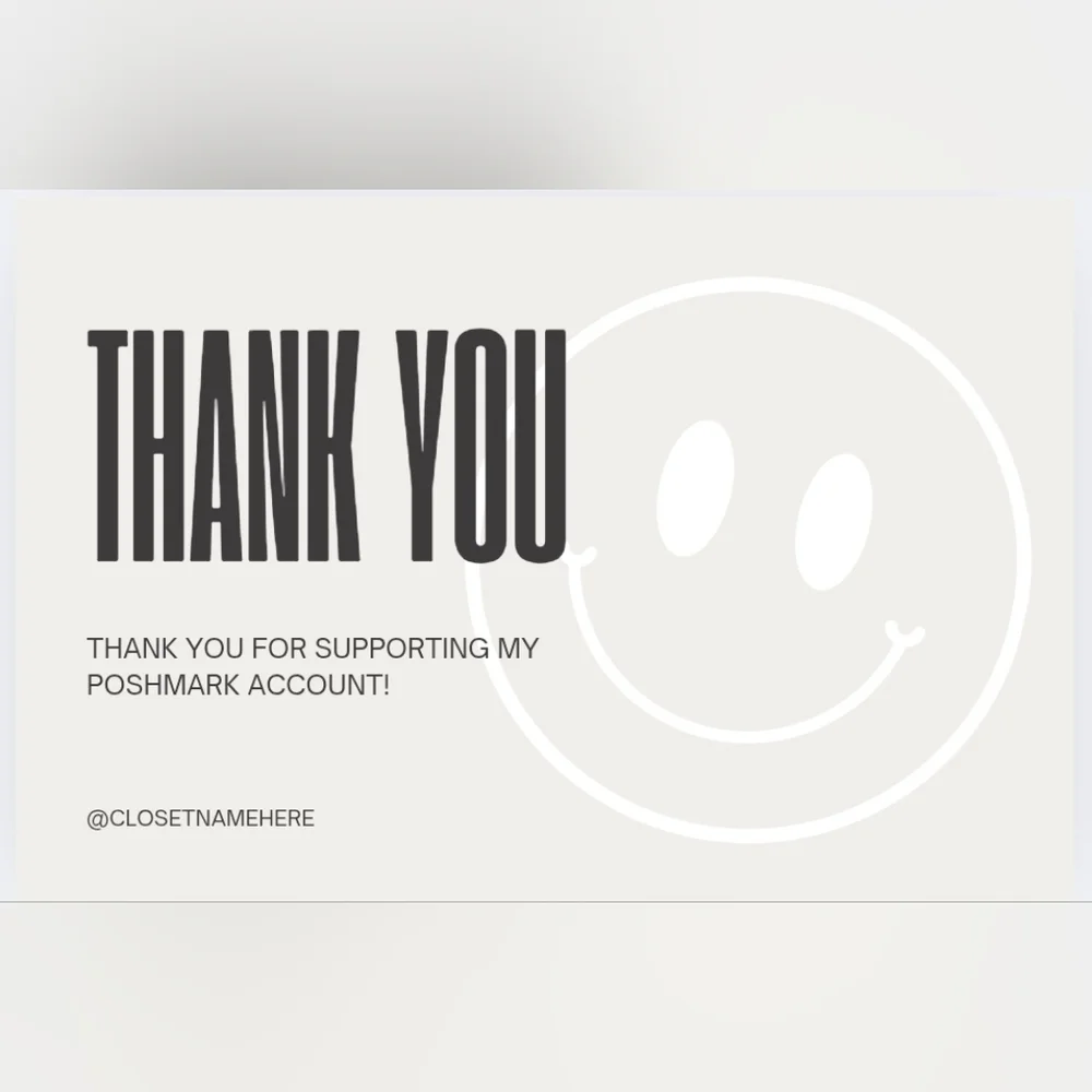 50 Custom 4x6 Smiely Face Thank You Notes Labels